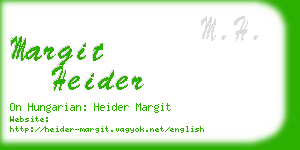 margit heider business card
